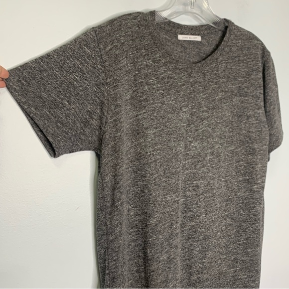 John Elliott Heathered Dark Gray The Mercer Melange Crew Tee Shirt Size M - Picture 8 of 12